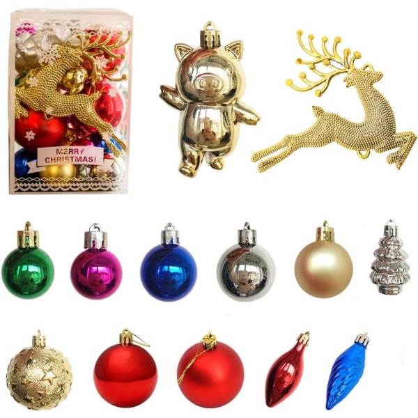 Christmas ball ornaments, 30 pieces of Christmas decoration penda