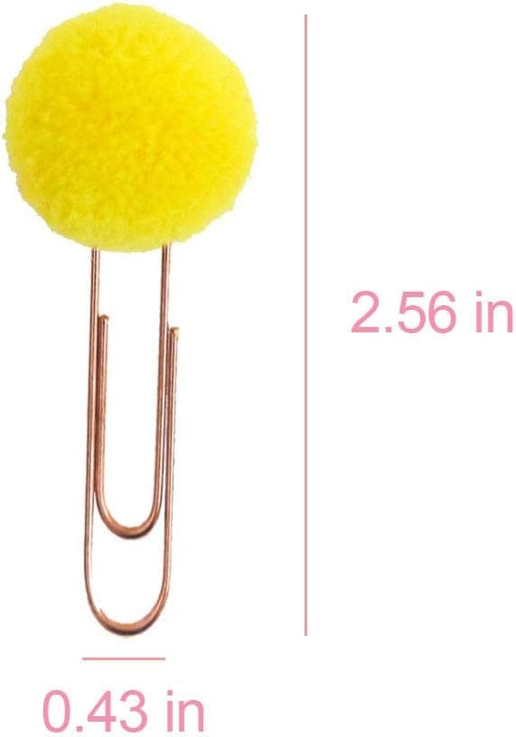 16 st Plush Bokmärken, Söta Flickor Bokmärken Nyhet Pappersklämmor