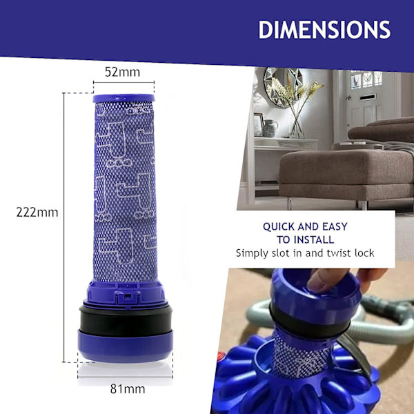 Filter till Dyson DC28 DC28 C DC37 DC39 DC39I DC53 Dammsugare