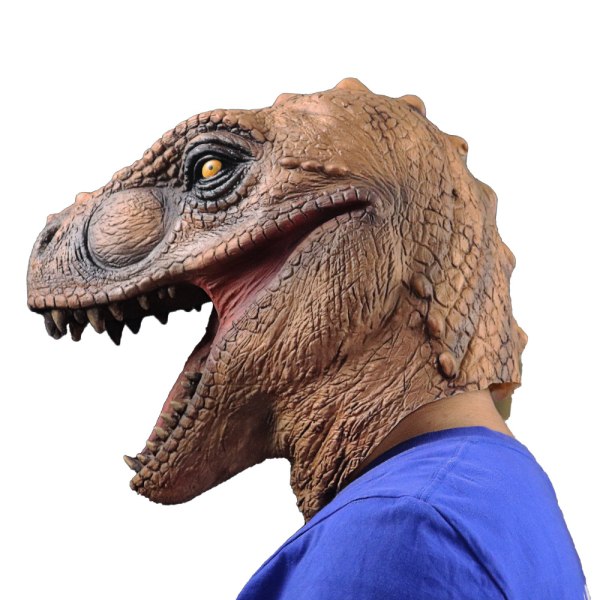 Halloween Kostymemaske Fest Latex Dyr T-rex Dinosaur Maske Adu