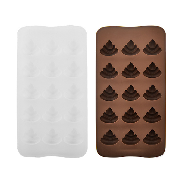 15-rums Poop Silikon Chokoladeform Bage-Isbakke Drop