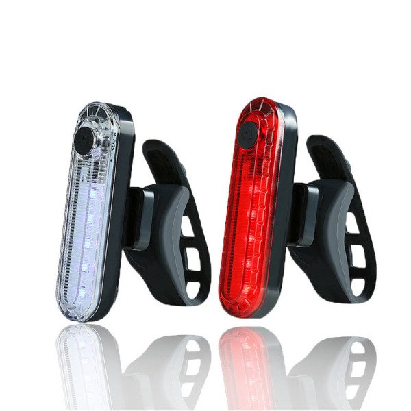Cykel Baglygte Advarselslys USB Genopladelig Baglygte Montering