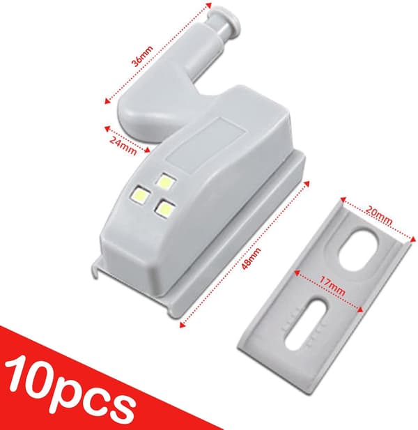 Hinge Lights Universal Skabslys White Farve 12V 23A Batteri