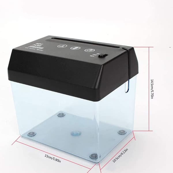 Papirshredder, Mini Bærbar Elektrisk USB Papirshredder Batteri