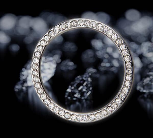Kristall Rhinestone Bil Bling Ring Emblem Dekal, Bling Biltillbehör