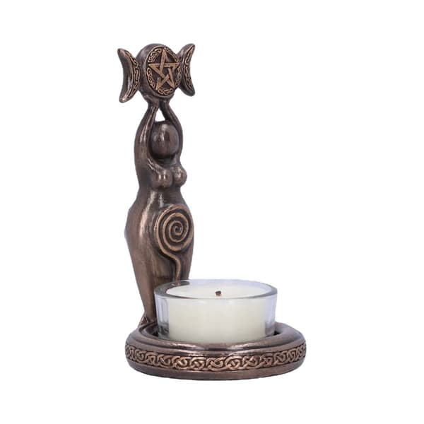 Gudinna Figur Staty Ljusstake Harts Skulptur Heminredning
