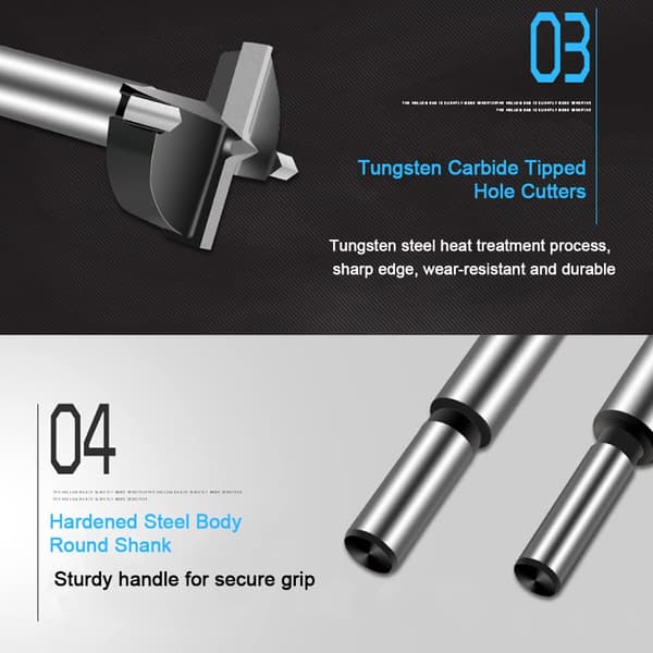 55mm Tungsten Carbide Træbearbejdningsbor til Træ og Hårdttræ
