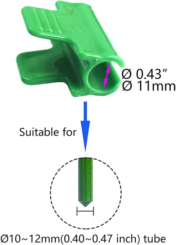 Set med 24 klämmor för växthusrör med diameter 11-12 mm