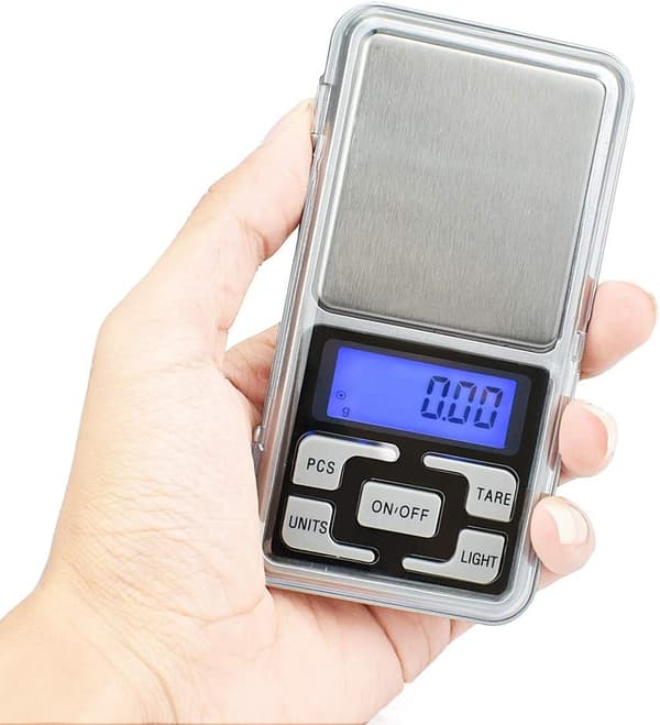 1,1 kg/500 g (0,01 g) Högprecisions Digital Smyckesvåg i Foder