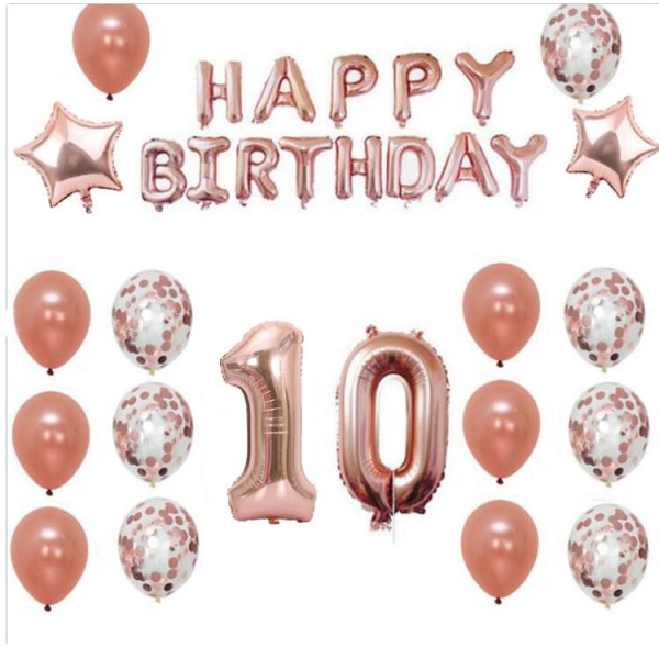 10 års fødselsdagsballoner, 10 års fødselsdagsballoner piger, 10 års fødselsdag