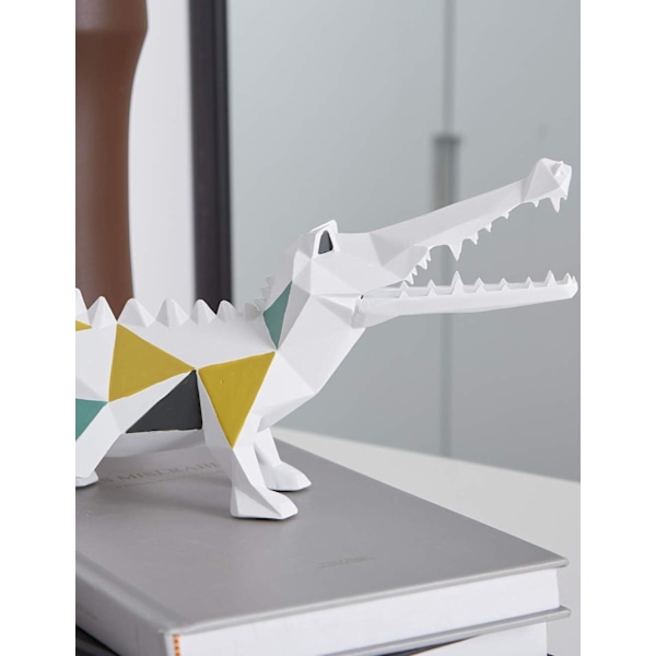 Konstkrokodil Dekoration Djurstatyett Figuriner Konst Resin Skulptur
