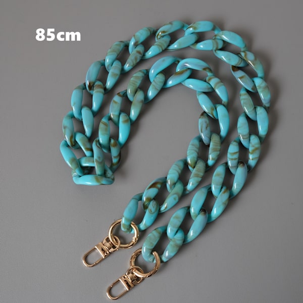 Blå - 1 styck, 2,5 cm bred, 85 cm lång, akrylkedja för väska DXGHC