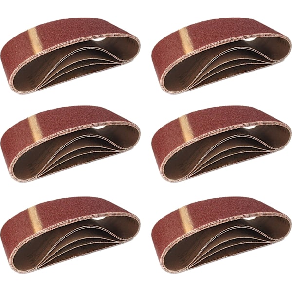 25 stk. Klæde Slibebånd, 75 x 457mm, Mixpak (5 x Korn 40/60/