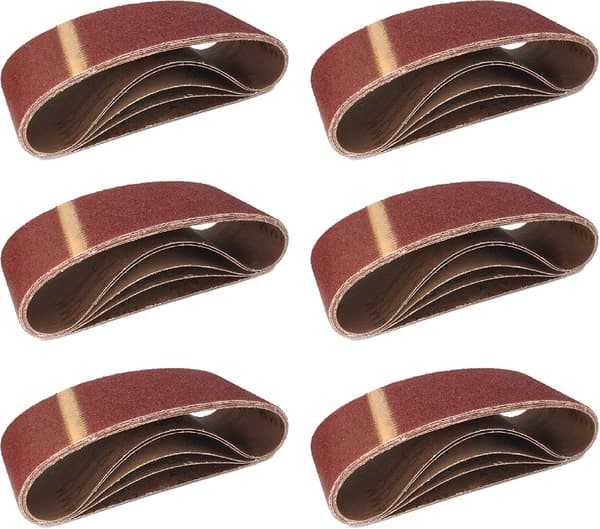 25 stycken tygslipband, 75 x 457 mm, Mixpack (5 x Korn 40/60/