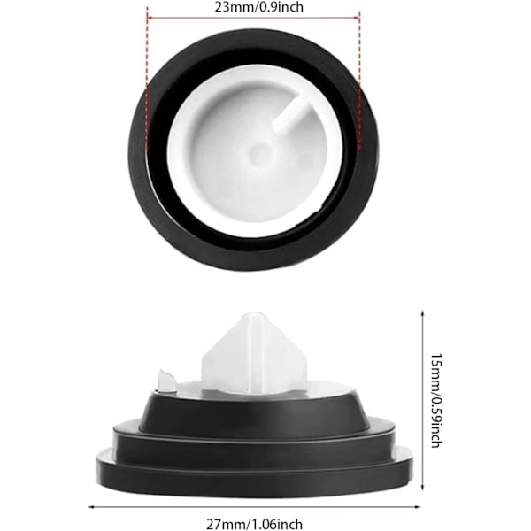 2 stk. Ventilmembranpakninger, Utskiftbare gummi-membranpakninger
