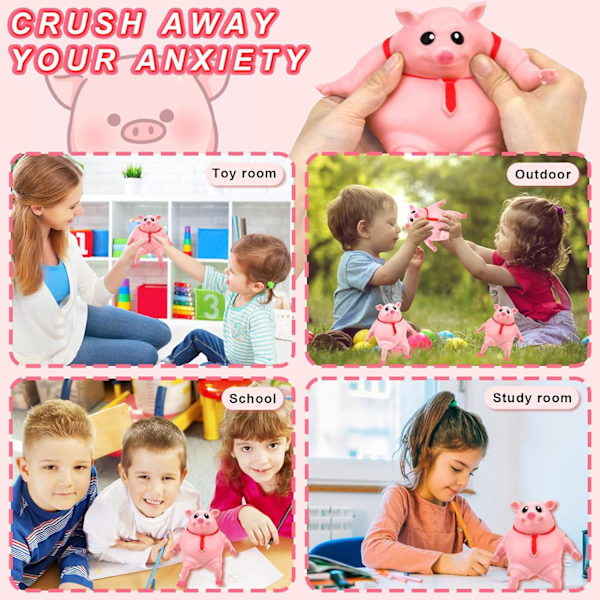 Gris Squeeze Toys Bollar, Squeeze Toy Piggy Splash Toy Squeeze Toy