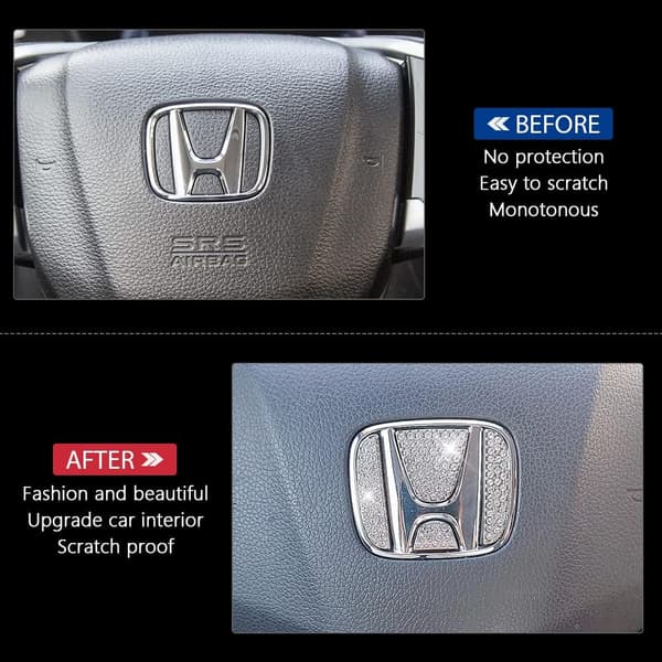 Civic Tilbehør for Honda 2016-2021 Bling Rattsymbol