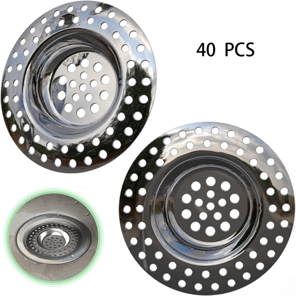 40x Afløbsrist ALL DRAINAGE 10g, hårafløbsrist bruser rustfri