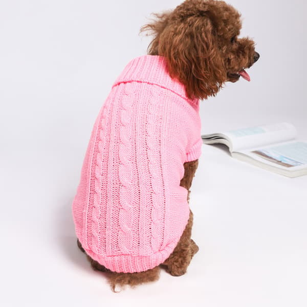 2 stk. Hundefleecegensere Høst/Vinter Ensfarget liten hund Teddy hund swe