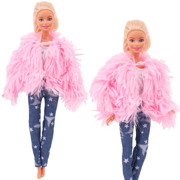 Dockkläder accessoarer plysch väst kappa+kjol set L366 DXGHC