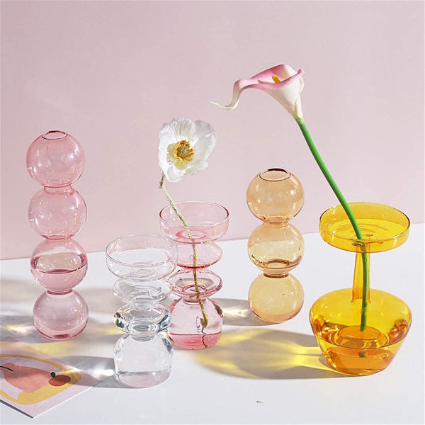 Hydroponisk Blomvas, Tre Klot 16,5 cm Hög Transparent Växt G