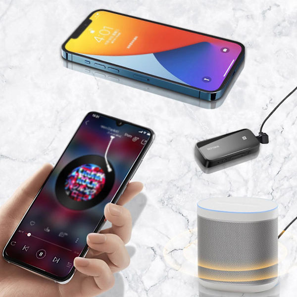 Bluetooth-kompatibel 5.0 ljudsändare/mottagare 3.5 Aux Bil H