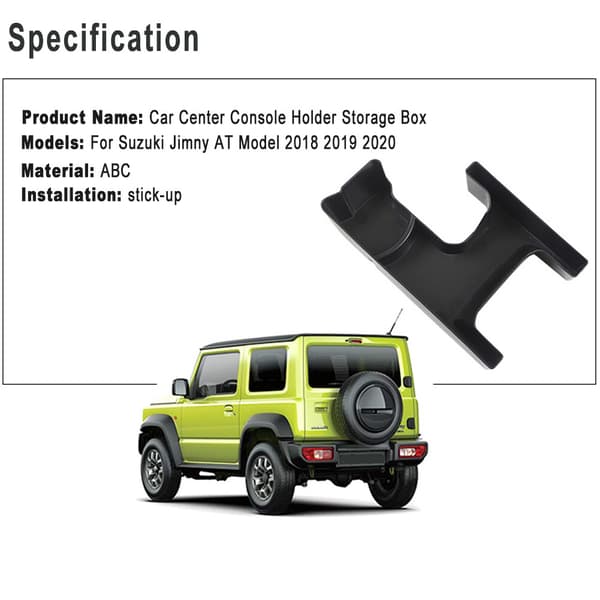 Bilstøtteboks til kopholdere i midterkonsollen til Suzuki Jimny AT Mod