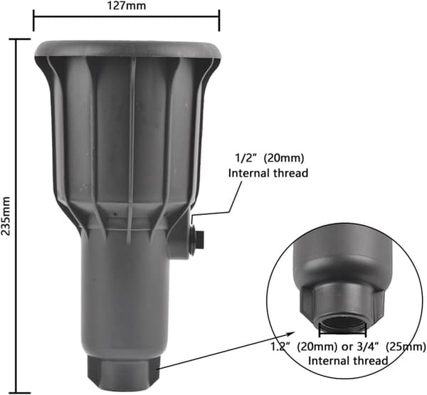 1/2 tommer 3/4 tommer Tråd Pop-Up Sprinklerbane Hagevanning Sp