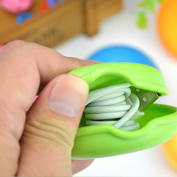 5-pak Portable Rund USB-kabeloprulning (Tilfældig farve)