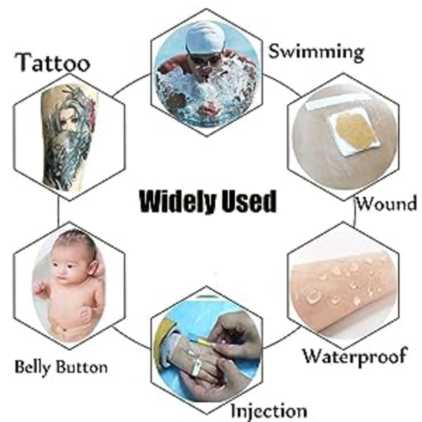 2 Rolls Tattoo Aftercare Bandage Transparent Hygienic Adhesive