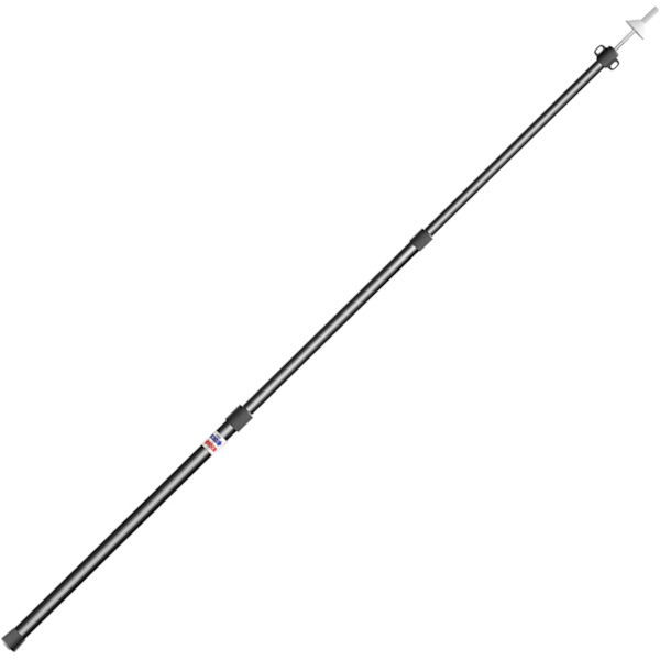 1 stk. Aluminium Teltsstang, Teleskopisk Markisestang med Gummikappe