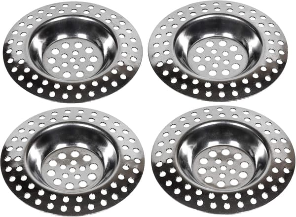 4x Avloppssil ALLA AVLOPP 10g, Hårsil Dusch Rostfritt