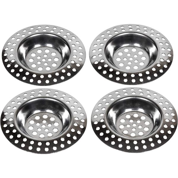 4x avløpsfilter ALLE AVLOP 10g, hårfilter dusj rustfritt