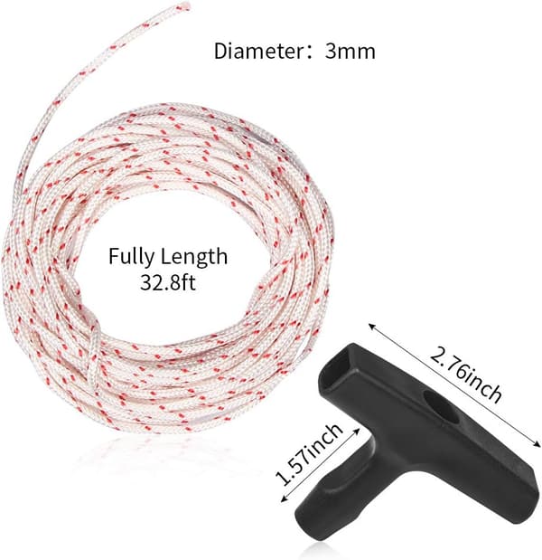 3-delt Startgreb med Tilbagetrækningsstartledning 10m (Diameter: 3,0mm)