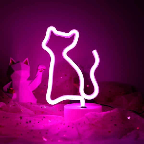 Ljusstark LED-neonbelysning - USB-driven - Varmvit - Borddekoration