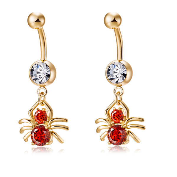2 personlige edderkoppe navle piercinger Euro American zirkon navle b