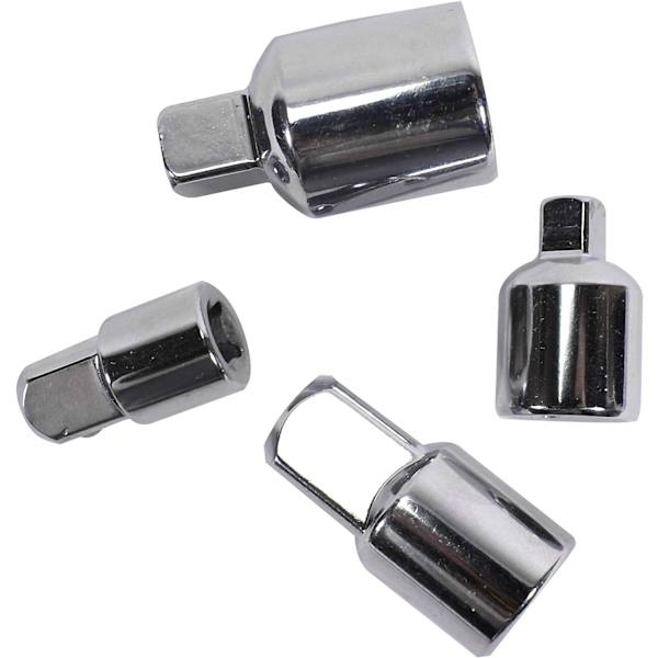 Sæt med 4 reduceringsadaptere til stikkontakter og bits 1/2\" 3/8\" 1/4\" til