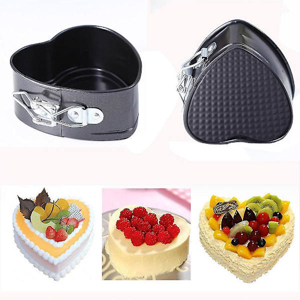 2 stk. Non-stick hjerteformet kakeform DIY kakeform Baking