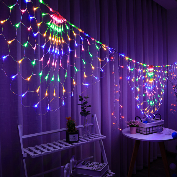 LED lysstreng påfugl netlys 110v fiskenetlys Chri
