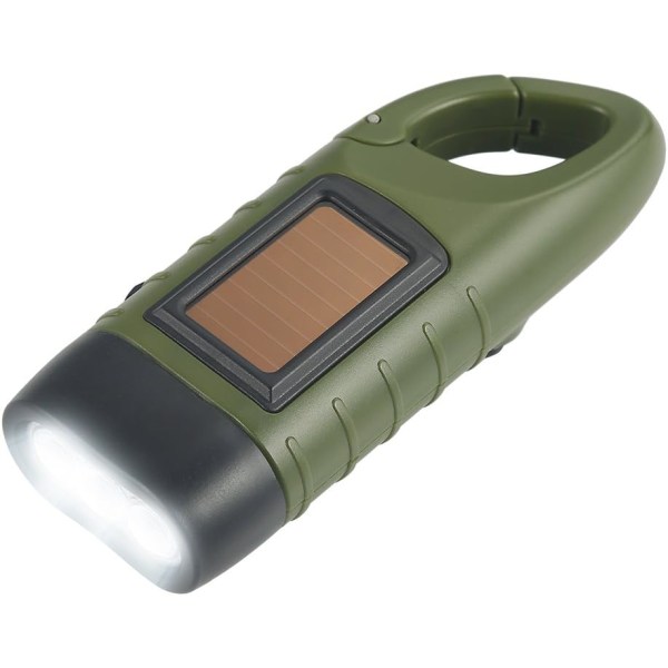 Solar ficklampa (grön), Solar LED ficklampa & handvev ficklampa