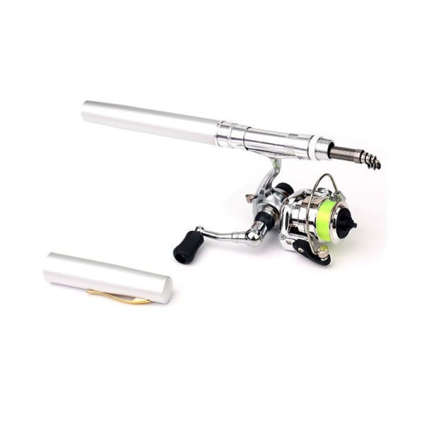 Fiske Spöset Mini Fiske Spö Fickspö Set Fiske Spö Penna Bärbar Teleskopisk Fiske Spö med Snurrande R