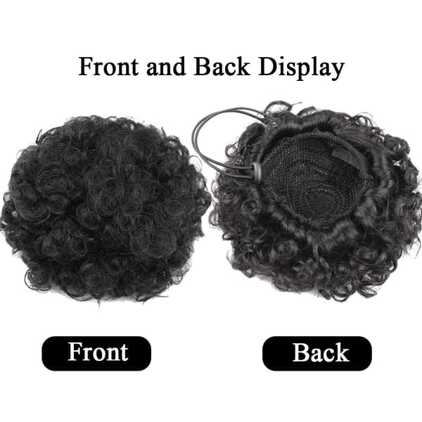 Två 1B 6 \"/20cm peruker med fluffiga blomknoppar, köttbullehuvud, hög