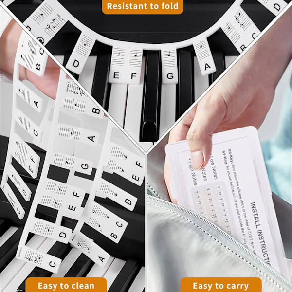 Klavernoter Guide til Begyndere, Aftagelig Klaver Tastatur Note Lab