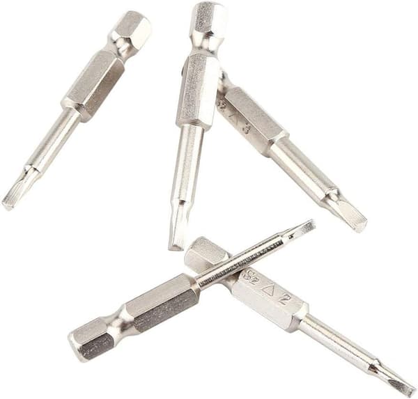 5 stk. 50mm 1/4\" Magnetiske Skruetrækker Bits Hex Skaft Trekant H