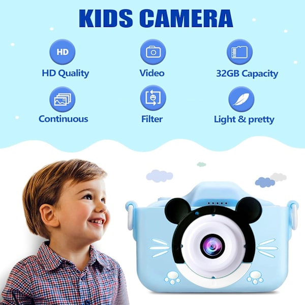 Lasten kamera - Ladattava Mini Digitaalinen Kamera Kuva- ja Videokamera DXGHC
