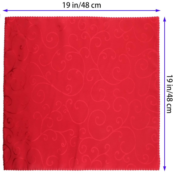 Sæt med 4 Kludservietter, 19 x 19 Tommer, Polyester Vaskbar Serviet