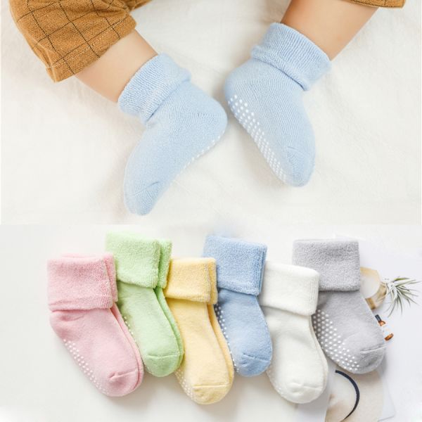 6 Paria Vauvan Paksuja Lämpimiä Talvisukkia Lapsille Pehmeä Fleece