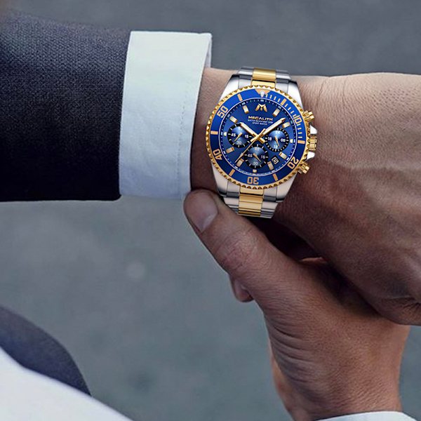 Herrklockor Chronograph Rostfritt stål Vattentät datum Analog Q