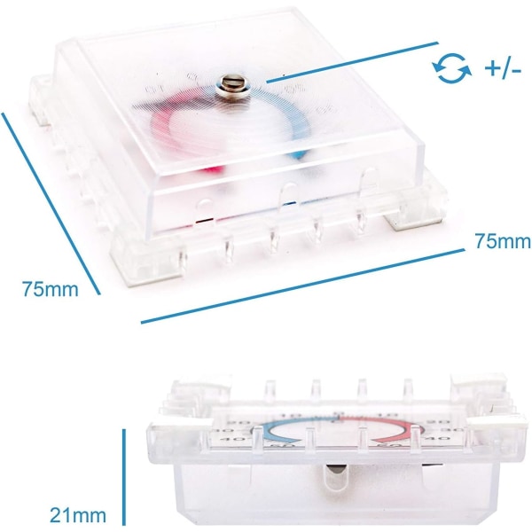 Bimetallisk fönstertermometer - Utomhus - Klistertermometer - Analog visning