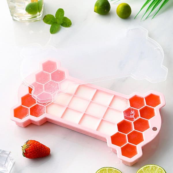 3D Isbittskuffer Silikonmaler Multifunksjonell Gjenbrukbar DIY Isbittsmaker